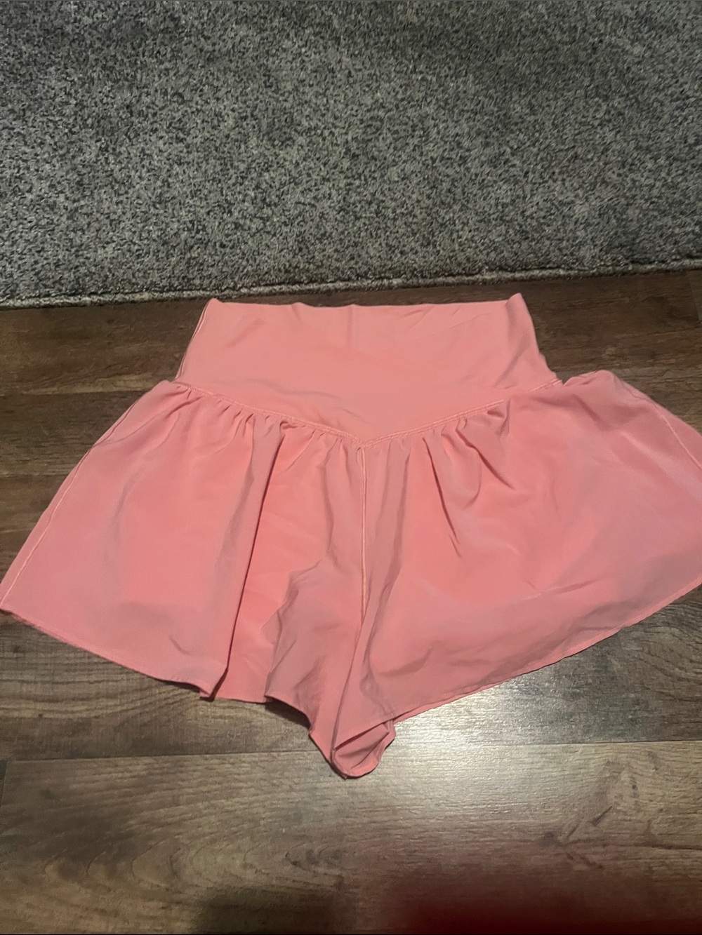 aerie Coral Pink Flared Athletic Skort